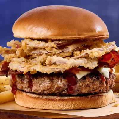 cue bacon cheeseburger