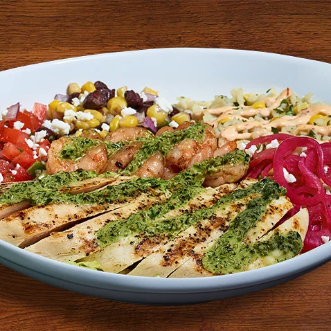 mimis bowl chicken and shrimp