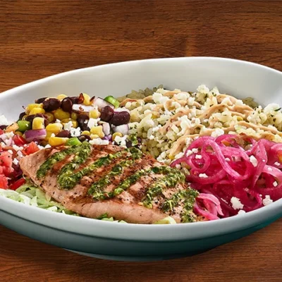 mimis bowl with salmon